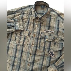 Burnside Men’s Size XL Button Up Skater/Surf Style Collared Shirt‎ Multicolored